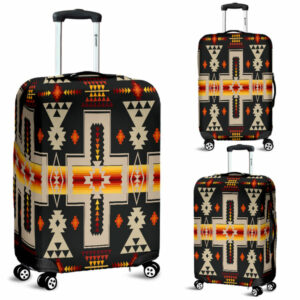 gb nat00062 01 black tribe design native american luggage covers 1