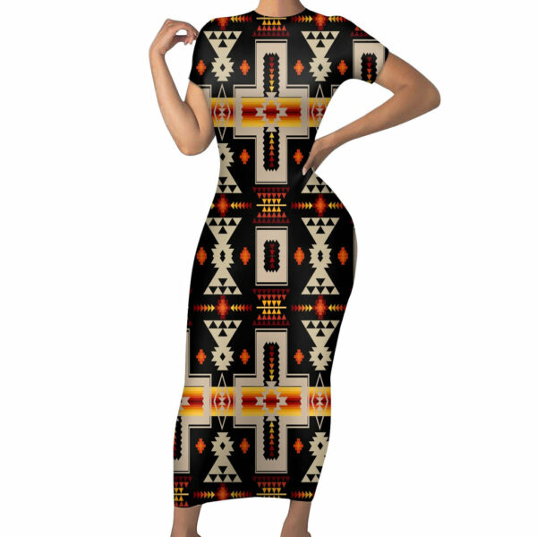 gb nat00062 01 black tribe design native american short sleeved body dress