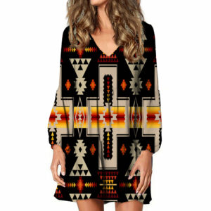 gb nat00062 01 black tribe design native american swing dress