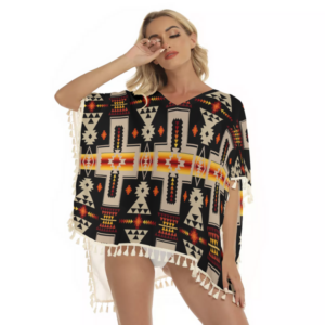 gb nat00062 01 black tribe design native square fringed shawl 1