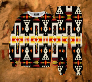 gb nat00062 01 black tribe design sweatshirt sweatpants set
