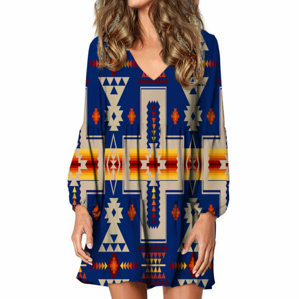 gb nat00062 04 navy tribe design native american swing dress