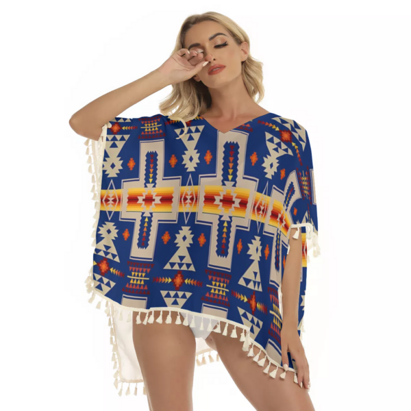 gb nat00062 04 navy tribe design square fringed shawl