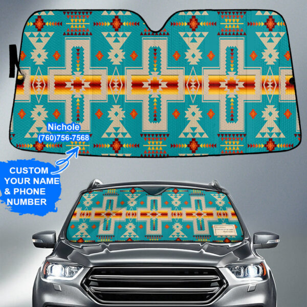 gb nat00062 05 pattern native american custom name auto sun shades