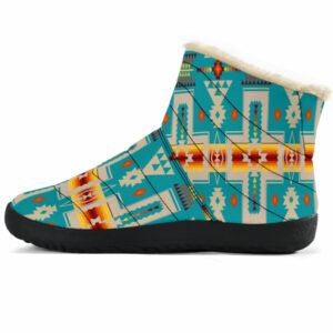 gb nat00062 05 turquoise tribe design native american cozy winter boots 1