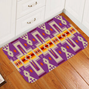 gb nat00062 07 light purple tribe design native american doormat