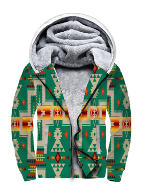 gb nat00062 08 green tribe design 3d fleece hoodie