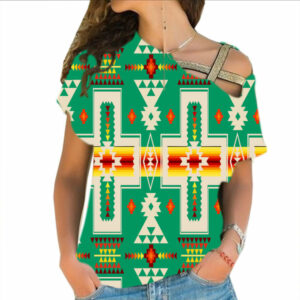 gb nat00062 08 green tribe design native american cross shoulder shirt 1