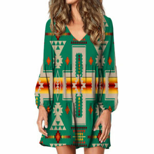 gb nat00062 08 green tribe design native american swing dress