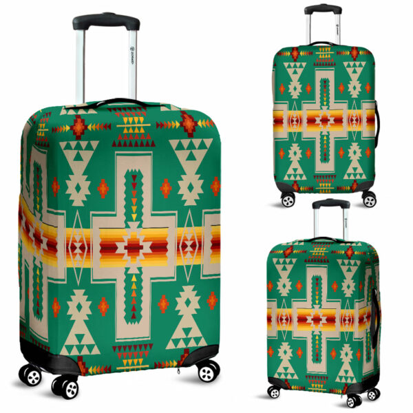 gb nat00062 08 light green tribe design native american luggage covers