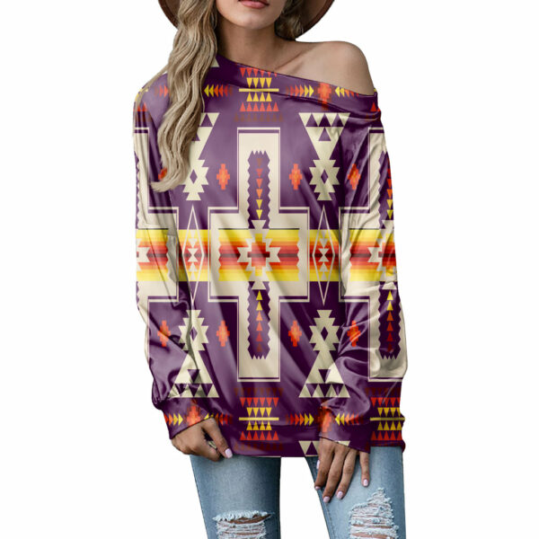 gb nat00062 09 dark purple tribe design native american off shoulder sweatshirt