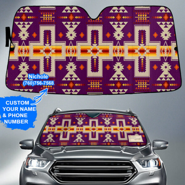 gb nat00062 09 pattern native american custom name auto sun shades