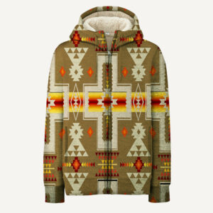 gb nat00062 10 light brown tribe design native american 3d fleece hoodie