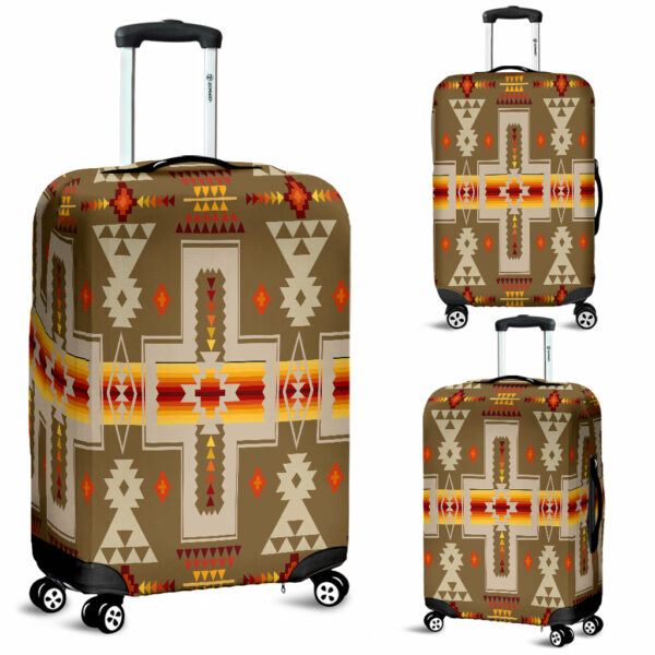 gb nat00062 10 light brown tribe design native american luggage covers