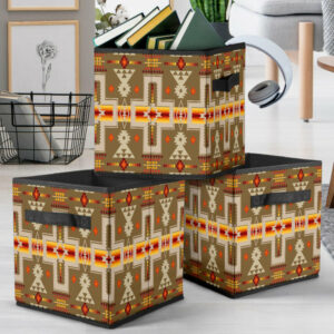 gb nat00062 10 light brown tribe design storage cube 1