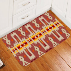 gb nat00062 11 tan tribe design native american doormat