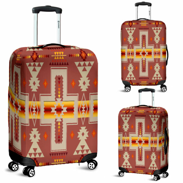 gb nat00062 11 tan tribe design native american luggage covers