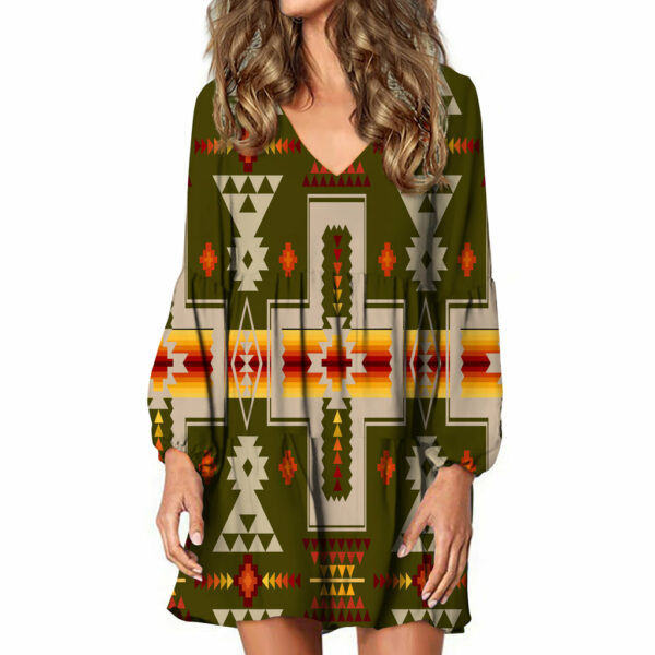 gb nat00062 12 dark green tribe design native american swing dress