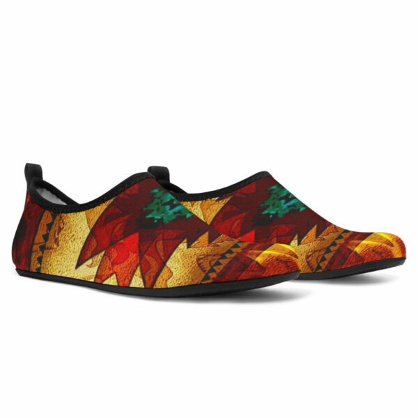 gb nat00068 united tribes brown design native american aqua shoes