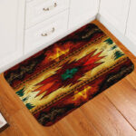 gb nat00068 united tribes brown design native american doormat