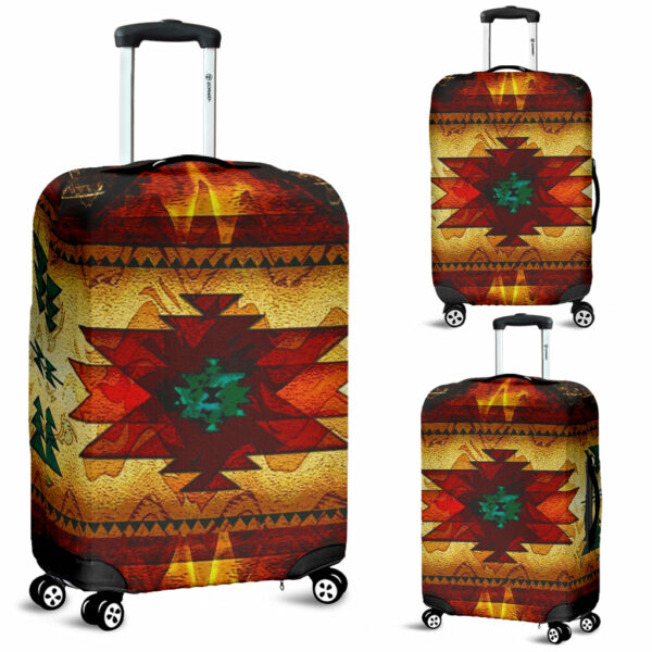 gb nat00068 united tribes brown design native american luggage covers