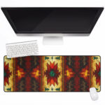 gb nat00068 united tribes brown design native american mouse mat