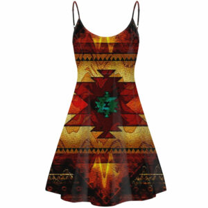 gb nat00068 united tribes brown design native american strings dress