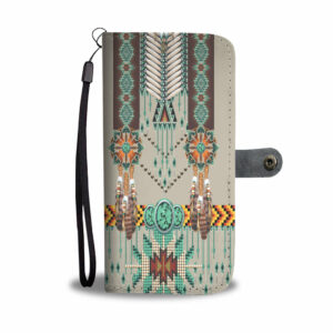 gb nat00069 02 green pattern breastplate wallet phone case