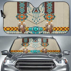 gb nat00069 turquoise blue pattern breastplate native american auto sun shades