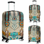 gb nat00069 turquoise blue pattern breastplate native american luggage covers