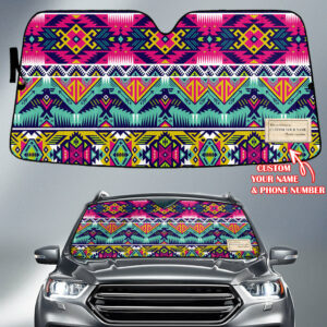 gb nat00071 pattern native american custom name auto sun shades