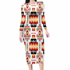 gb nat00075 white tribes pattern native american body dress 1