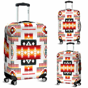 gb nat00075 white tribes pattern native american luggage covers 1