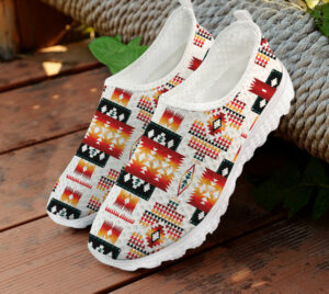 gb nat00075 white tribes pattern native american mesh shoes 1