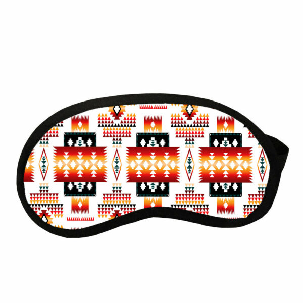 gb nat00075 white tribes pattern native american sleep mask