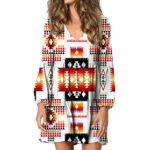 gb nat00075 white tribes pattern native american swing dress