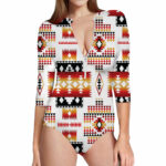 gb nat00075 white tribes pattern native american womens long sleeve one