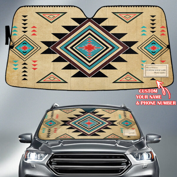 gb nat00076 pattern native american custom name auto sun shades