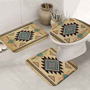 gb nat00076 southwest symbol native american bathroom mat 3 pieces