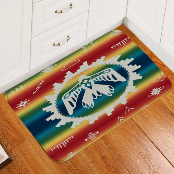 gb nat00077 thunderbird rainbow native american doormat