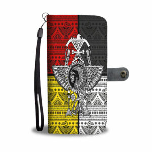 gb nat0009 wcas01 chief thunder bird feather native american wallet phone case