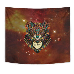 gb nat00093 tape01 native american brown wolf tapestry
