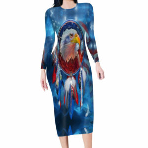 gb nat00099 native american dreamcatcher eagle body dress 1