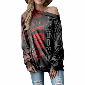 gb nat00102 native american chief off shoulder sweatshirt