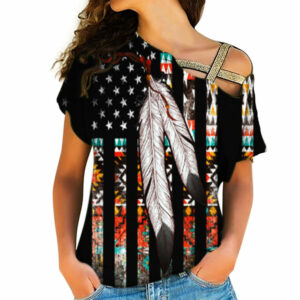 gb nat00108 native american flag feather cross shoulder shirt 1
