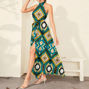 gb nat00114 turquoise native american dress maxi ligation