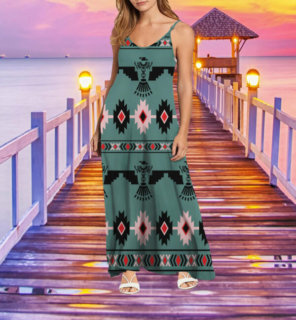 gb nat00114 turquoise native american maxi dress