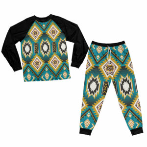 gb nat00114 turquoise pattern design pajamas set