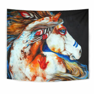 gb nat00121 tape01 horse native american tapestry 1