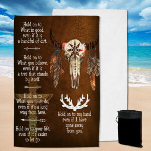 gb nat00123 bison feather native american pool beach towel